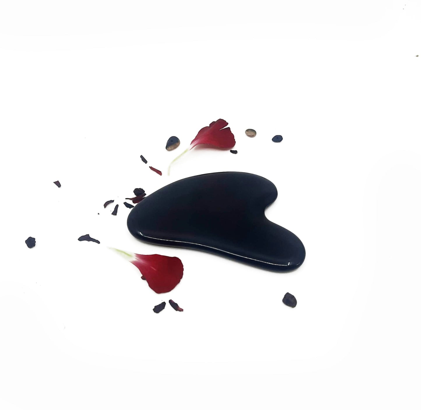 Gua sha, pierre de massage Obsidienne