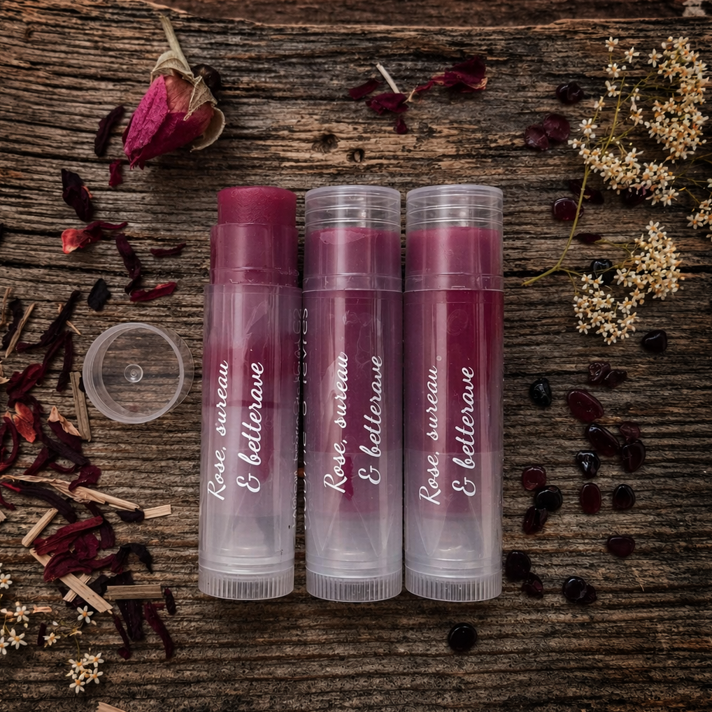 Baume à lèvre Rose, sureau & betterave