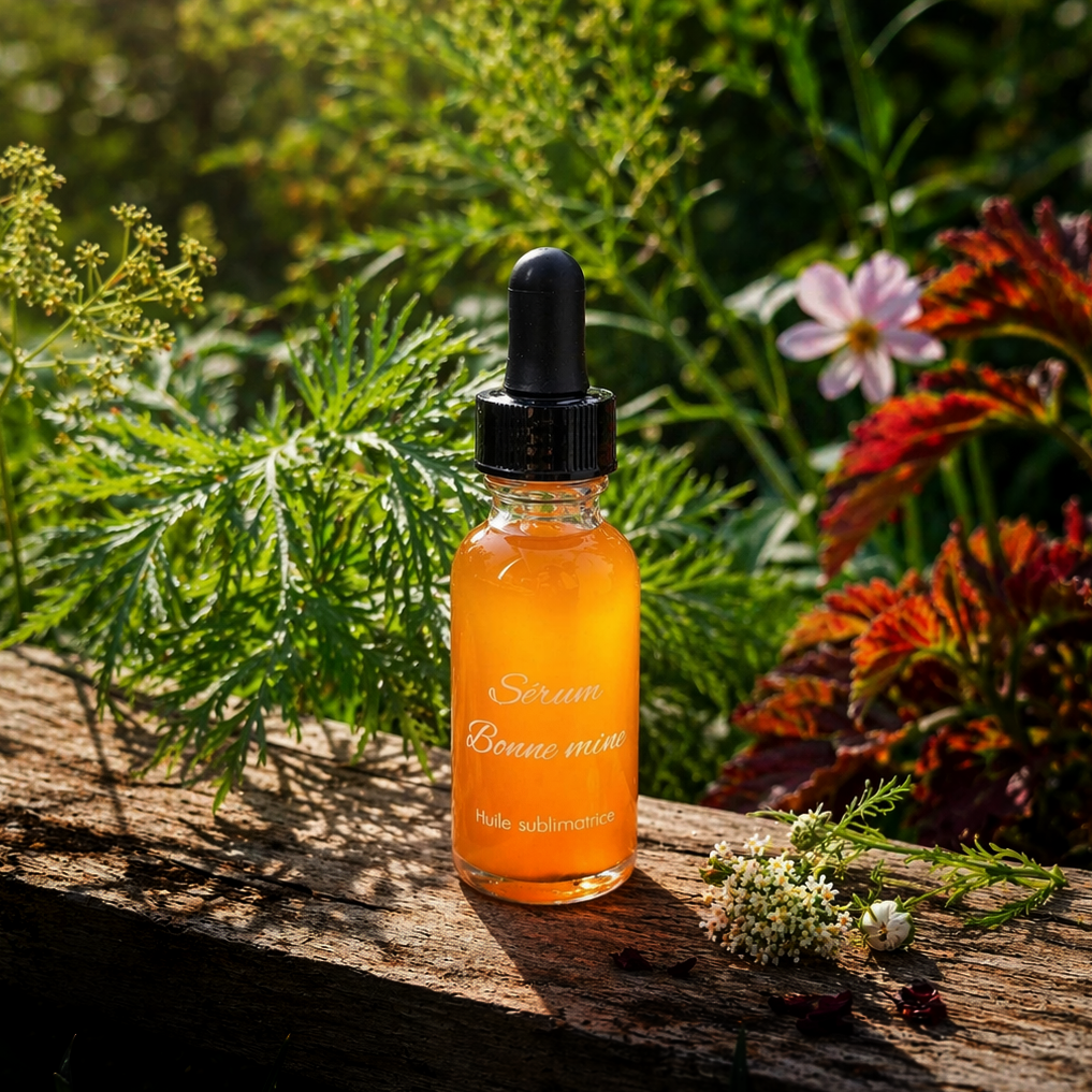 Sérum bonne mine – Carotte, rose & hibiscus